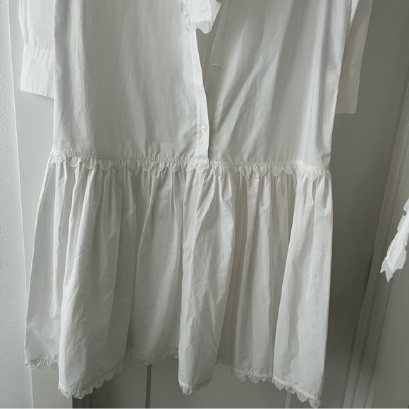 Tory Burch Scalloped Cotton Shirt Dress NWT - Picture 6 of 9